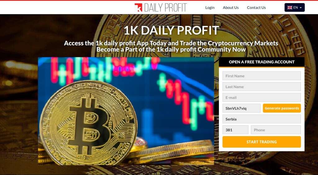 1k Daily Profit Web Platform