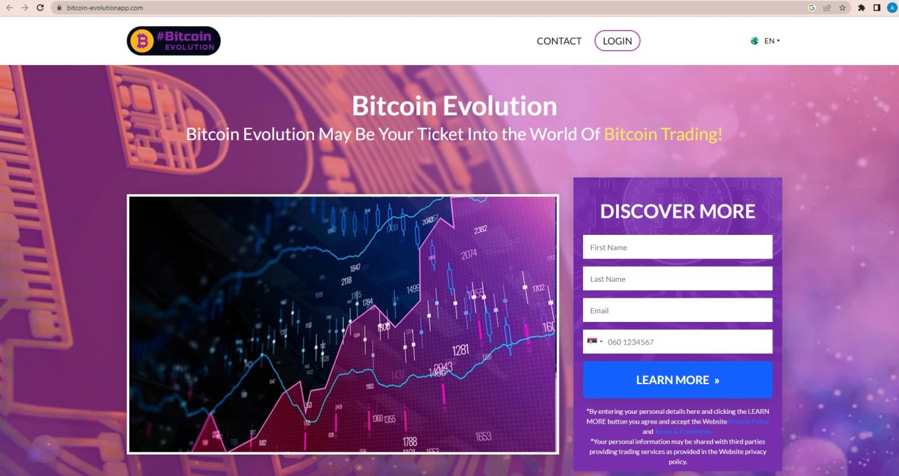 Bitcoin Evolution website