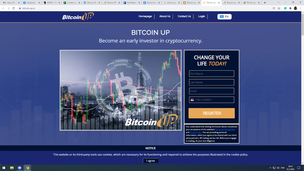 registration on Bitcoin up