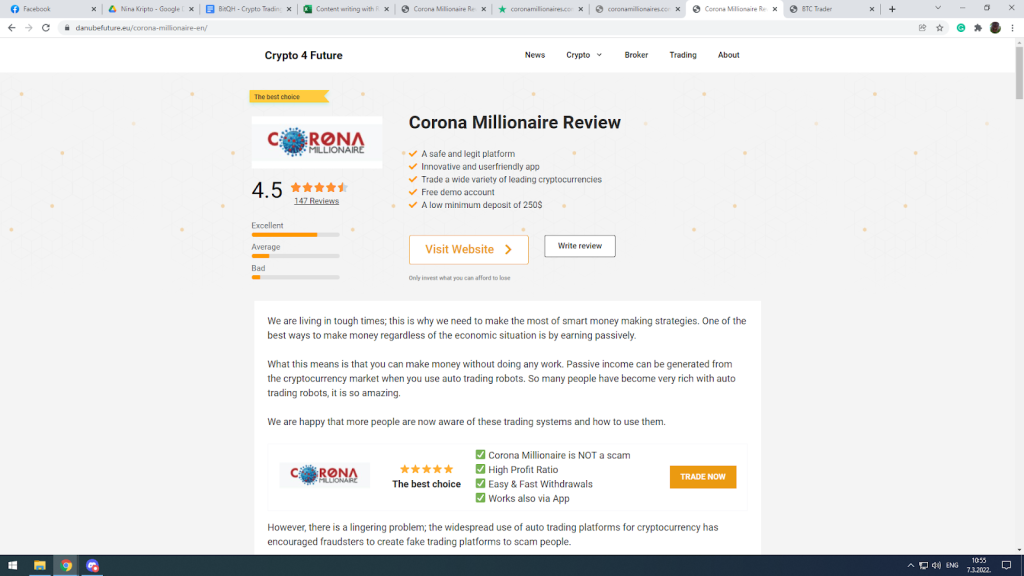 Corona Millionaire review