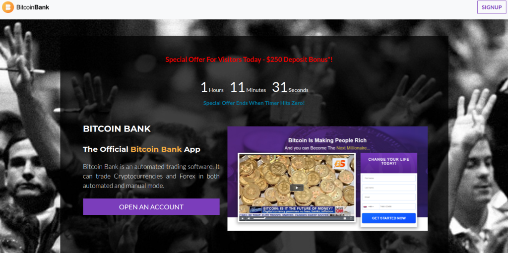 site is similar to Bitcoin Bank