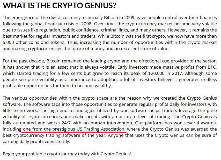 What is Crypto Genius 