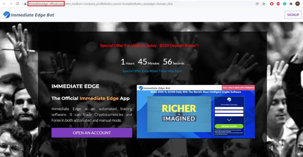 second Immediate Edge Website