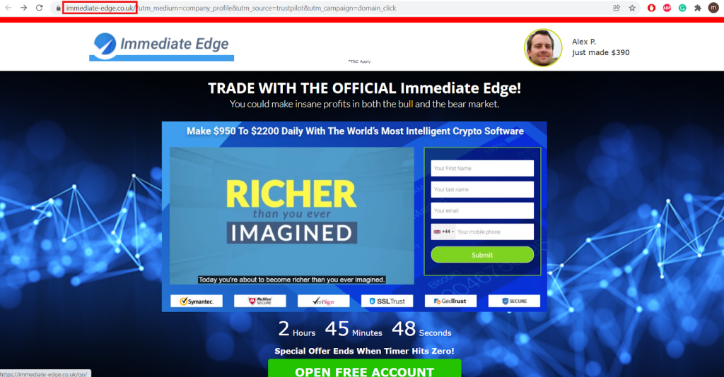 forth Immediate Edge Website
