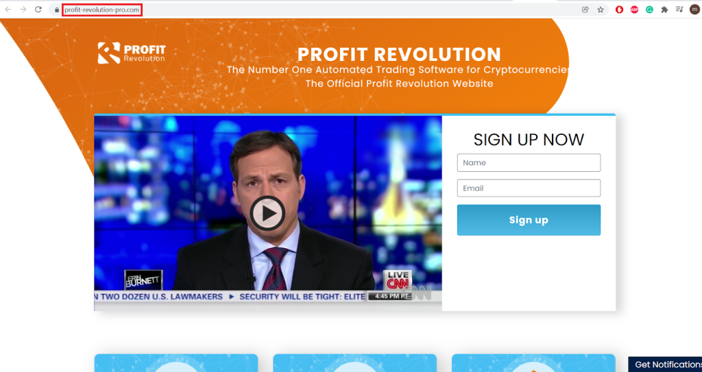 Profit Revolution registration form