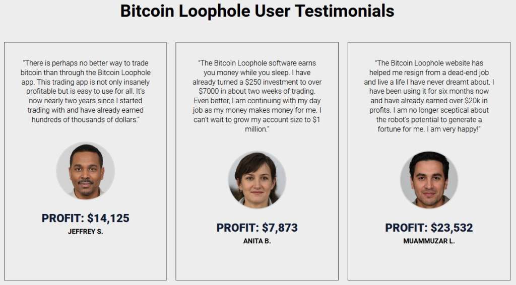 Bitcoin Loophole user testimonials