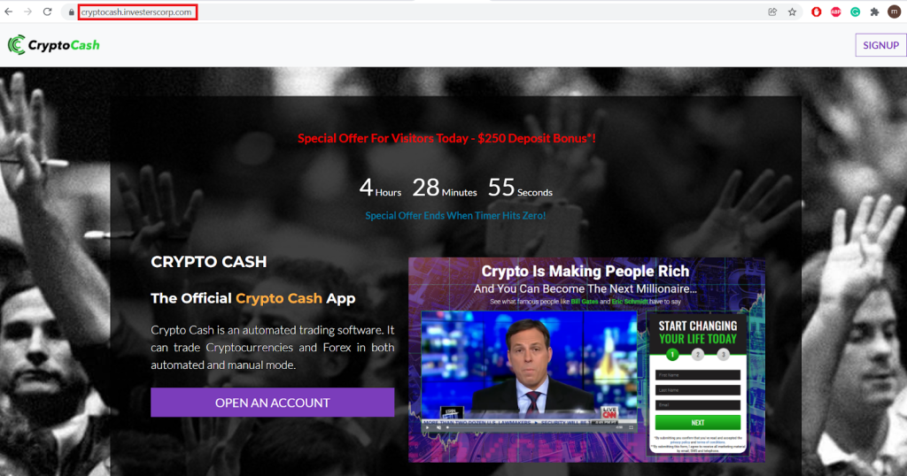 subdomain of Crypto Cash