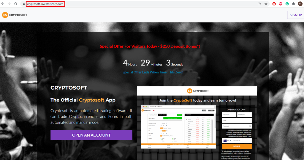 the same domain and layout as Cryptosoft
