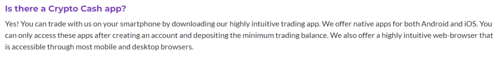 No Crypto Cash Mobile App