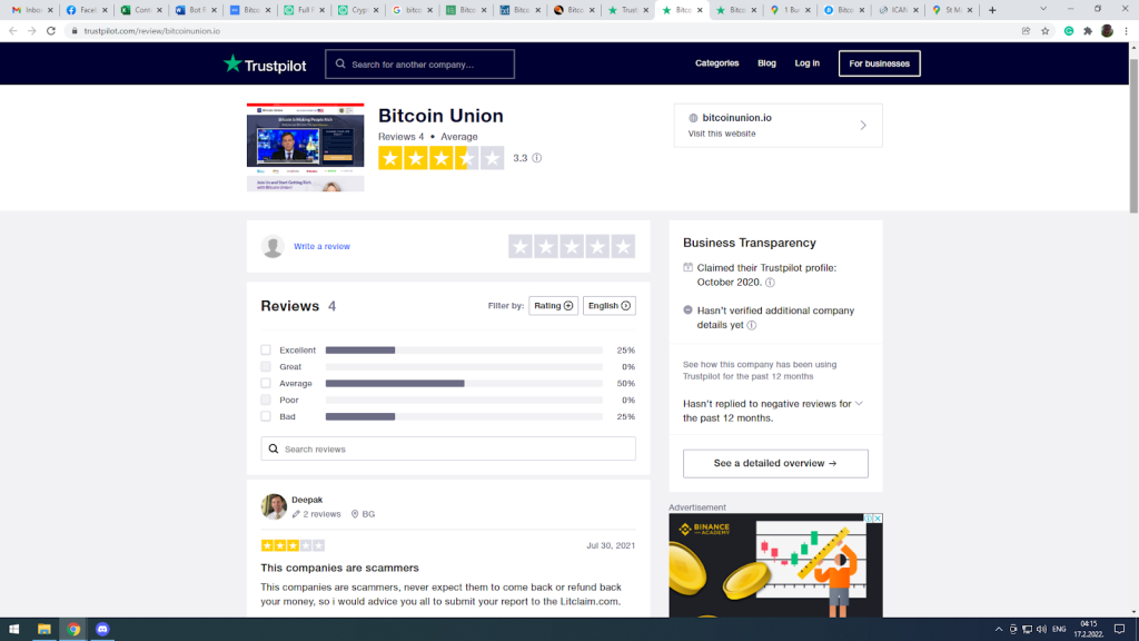 Bitcoin Union reviews are fake