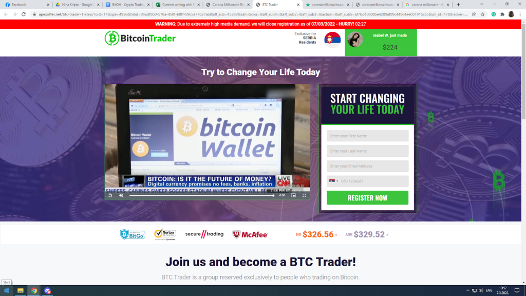Bitcoin Trader site