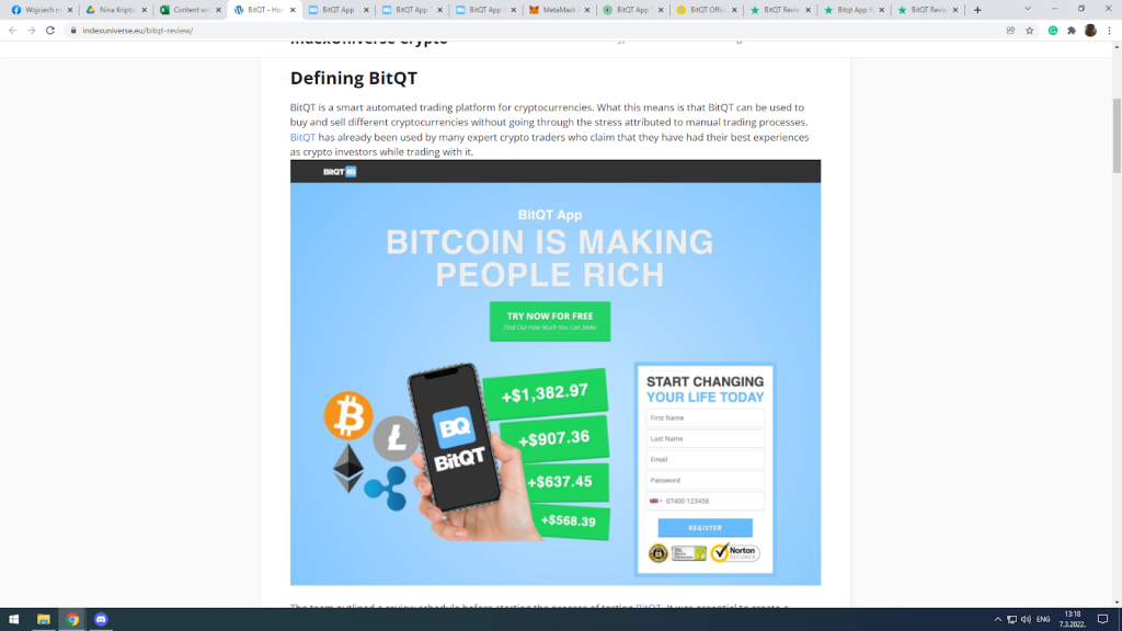 BitQT – Red Flags 