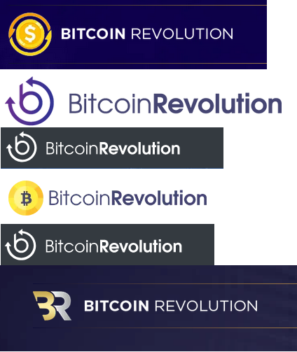 3 logos of Bitcoin Revolution