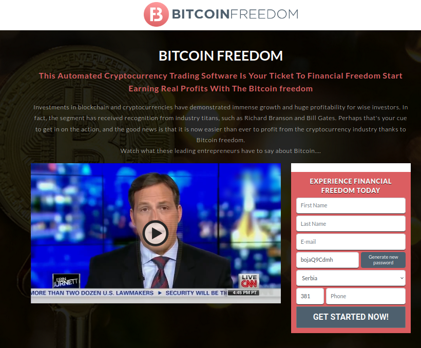 Bitcoin Freedom registration