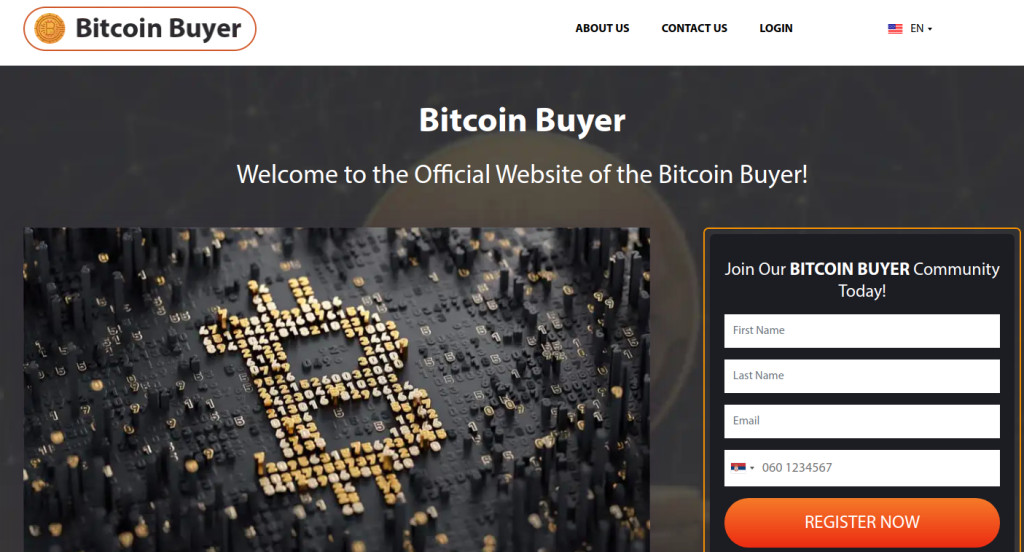 The current look of Bitcoin Buyer’s website