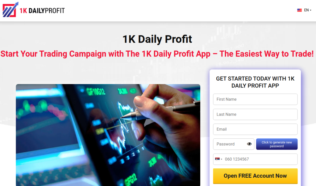 second 1k Daily Profit Web Platform