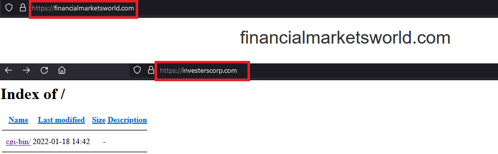 investerscorp.com and financialmarketsworld.com