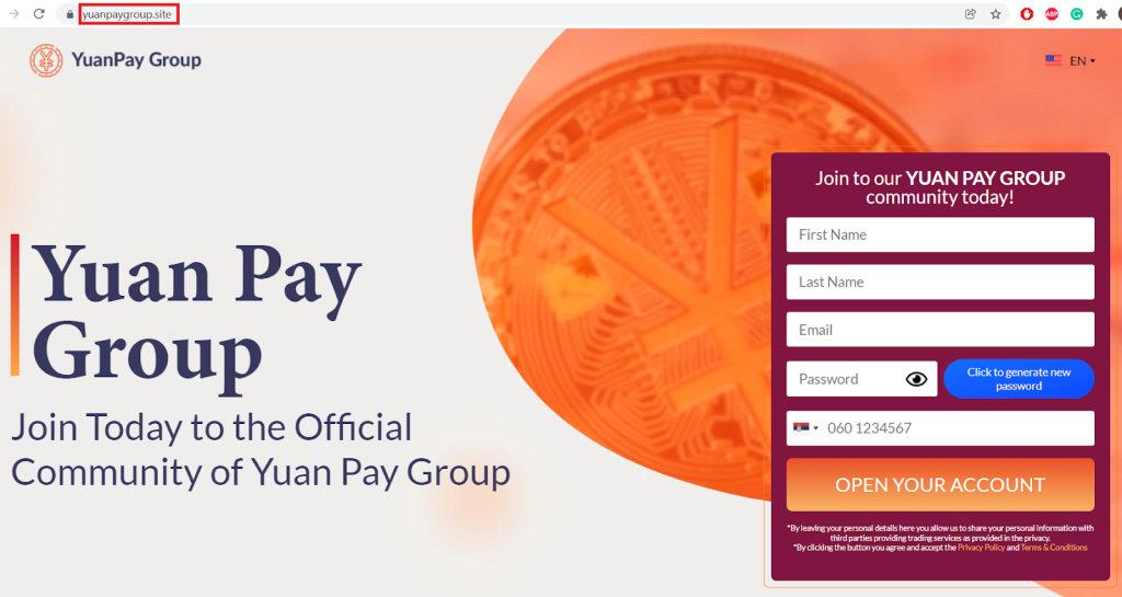 second site of Yuan Pay