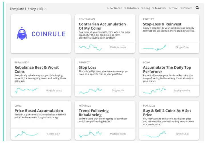 Coinrule template library