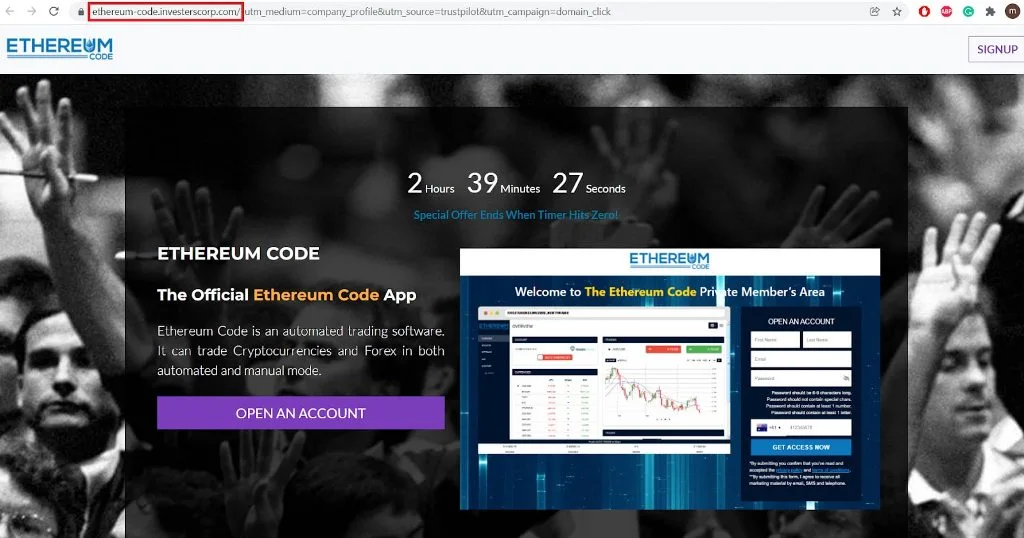 similar website layout to Ethereum Code