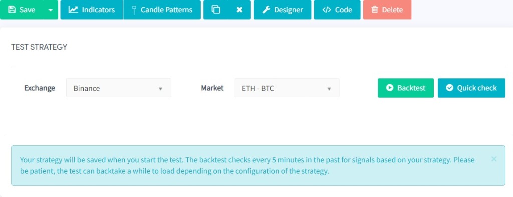 Selecting Exchange and Trading Pair